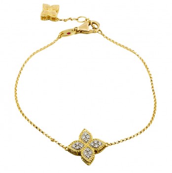 18ct gold Diamond Flower Bracelet